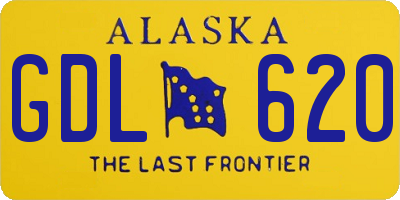 AK license plate GDL620