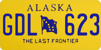 AK license plate GDL623