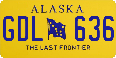 AK license plate GDL636