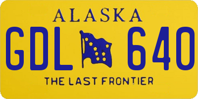 AK license plate GDL640