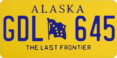 AK license plate GDL645
