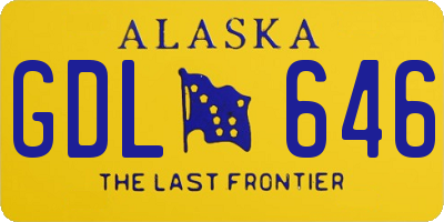 AK license plate GDL646
