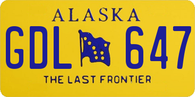 AK license plate GDL647