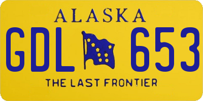 AK license plate GDL653