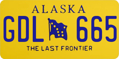 AK license plate GDL665