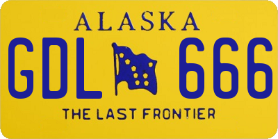 AK license plate GDL666