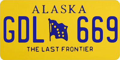 AK license plate GDL669