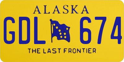 AK license plate GDL674