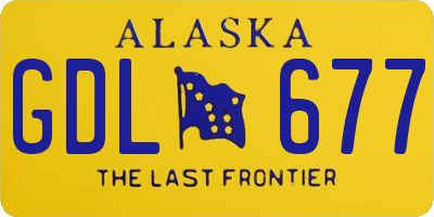 AK license plate GDL677