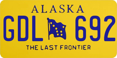 AK license plate GDL692