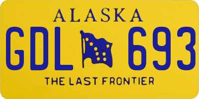 AK license plate GDL693