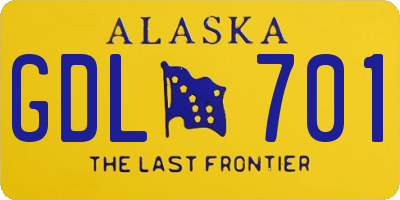 AK license plate GDL701