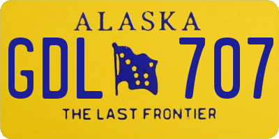 AK license plate GDL707