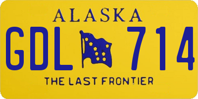 AK license plate GDL714