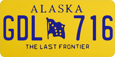 AK license plate GDL716