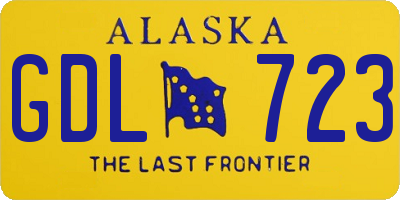 AK license plate GDL723