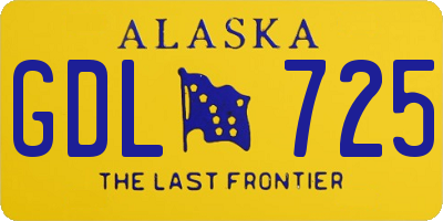 AK license plate GDL725