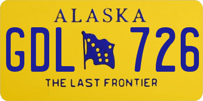 AK license plate GDL726