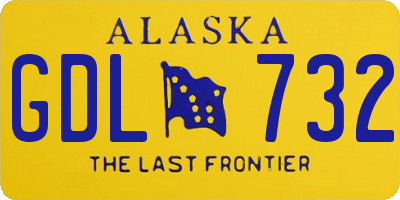 AK license plate GDL732