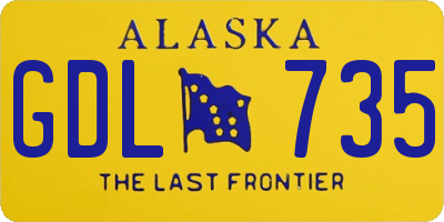 AK license plate GDL735