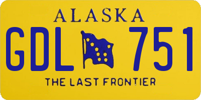 AK license plate GDL751