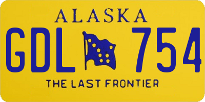 AK license plate GDL754