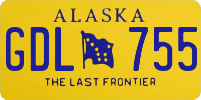 AK license plate GDL755