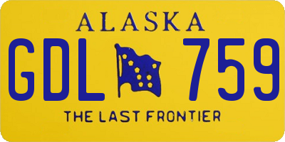 AK license plate GDL759
