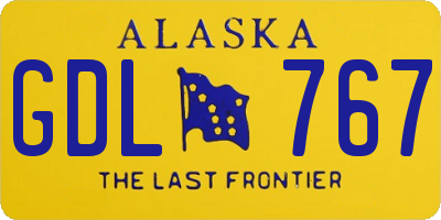 AK license plate GDL767