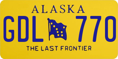AK license plate GDL770