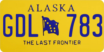AK license plate GDL783