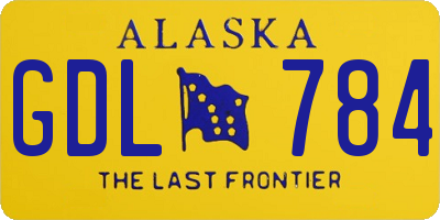 AK license plate GDL784