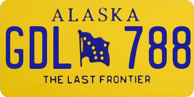 AK license plate GDL788