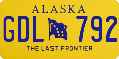 AK license plate GDL792