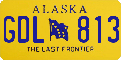 AK license plate GDL813