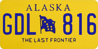 AK license plate GDL816