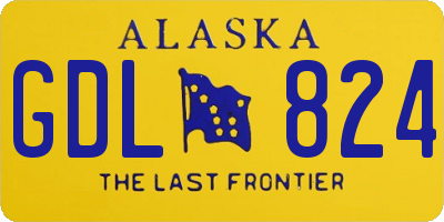 AK license plate GDL824