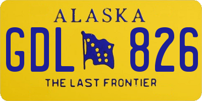 AK license plate GDL826