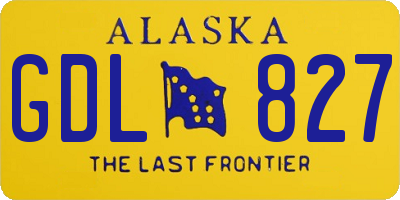 AK license plate GDL827