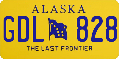 AK license plate GDL828