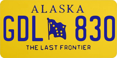 AK license plate GDL830