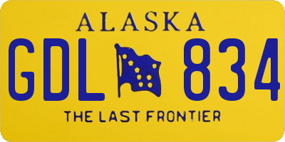 AK license plate GDL834