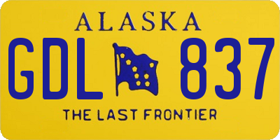 AK license plate GDL837