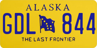 AK license plate GDL844