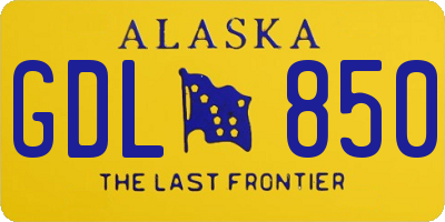AK license plate GDL850