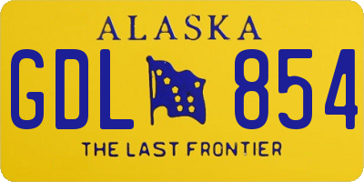 AK license plate GDL854