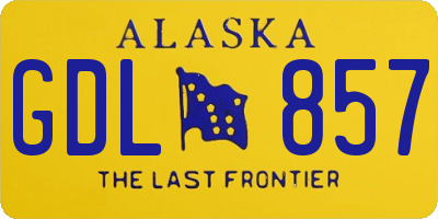 AK license plate GDL857