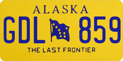 AK license plate GDL859