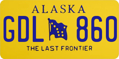 AK license plate GDL860