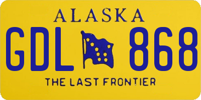 AK license plate GDL868